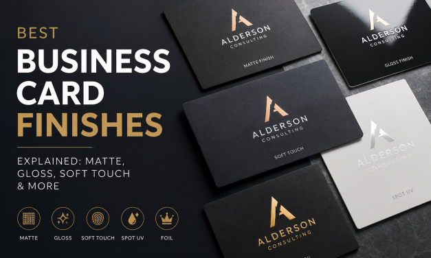 Best Business Card Finishes Explained: Matte, Gloss, Soft Touch & More